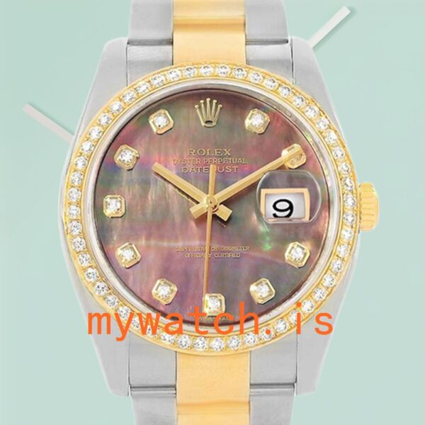 Rolex Datejust 116243BKMDO Mens 36mm Mother of Pearl: Original vs. Replica