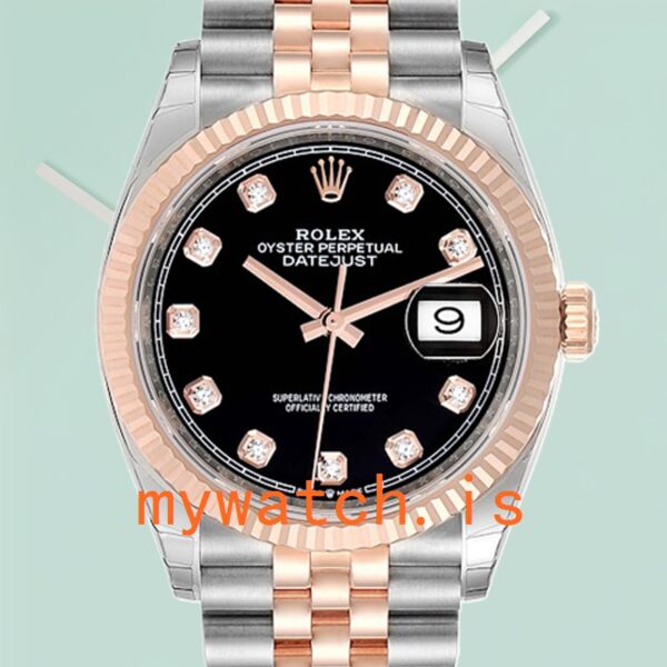 Rolex Datejust 36mm Mens m126231-0019 Silver-tone Automatic: Genuine vs. Replica
