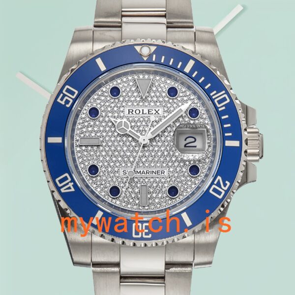 Rolex Submariner 116610 40mm Men's Silver-tone Diamond Paved Dial: A Timeless Masterpiece