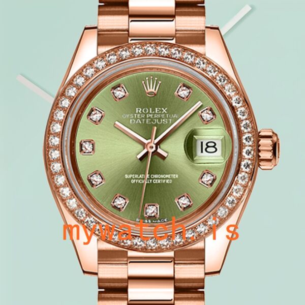 Rolex Datejust 28mm Ladies m279135rbr-0014 Rose Gold-tone Green Dial: A Comprehensive Analysis