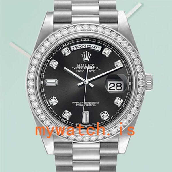 Rolex Day-Date 36mm 118346 Mens Diamond Bezel: Genuine vs. Replica