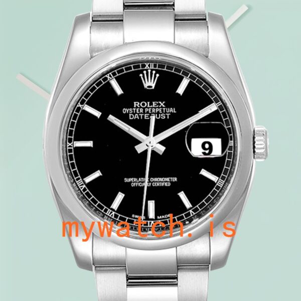 Rolex Datejust 36mm 116200BKSO Mens Black Dial Silver-tone: Genuine vs. Replica